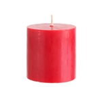 Mega Candles - 3" x 3" Unscented Round Pillar Candle - Red