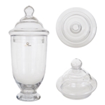 Mega Vases - 4.5" x 11.5" Apothecary Jar - Clear