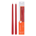 2 pcs 12" Unscented Taper Candle - Red