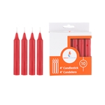 Mega Candles - 10 pcs 4" Unscented Household Candle - Red