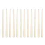 12 pcs 12" Unscented Taper Candle in White Box - Ivory