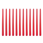 Mega Candles - 12 pcs 12" Unscented Taper Candle in Brown Box - Red