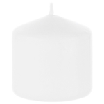 3" x 3" Unscented Domed Top Press Pillar Candle in Shrink Wrap - White