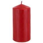 3" x 6" Unscented Domed Top Press Pillar Candle in Shrink Wrap - Red