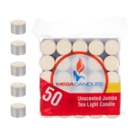 50 pcs Unscented Jumbo Tea Light Candle in Bag - Ivory