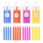 Mega Candles - 4 pcs 6" Scented Candlestick in Hanging PVC Bag - Asst