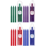 12 pcs 8" Scented Candlestick in Hanging PVC Bag - Asst