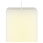 Mega Candles - 3" x 3" Unscented Square Pillar Candle - Ivory