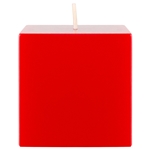 Mega Candles - 3" x 3" Unscented Square Pillar Candle - Red