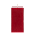 3" x 6" Unscented Square Pillar Candle - Red