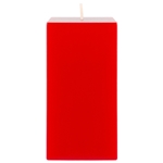 3" x 6" Unscented Square Pillar Candle - Red