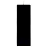 3" x 9" Unscented Square Pillar Candle - Black