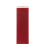 2" x 6" Unscented Square Pillar Candle - Red