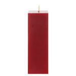 2" x 6" Unscented Square Pillar Candle - Red