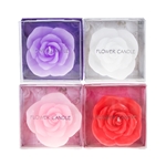 Mega Candles - 4 pcs Rose Petal Floating Scented Candle in Clear Box - Asst