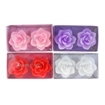 8 pcs Rose Petal Floating Scented Candle in Clear Box - Asst