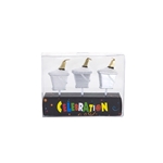 Mega Candles - 3 pcs Champagne in Bucket of Ice Party Pick Candle in Clear Box - Black