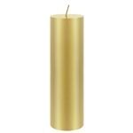 Mega Candles - 2" x 6" Unscented Round Pillar Candle - Gold
