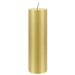 Mega Candles - 2" x 6" Unscented Round Pillar Candle - Gold