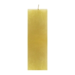 3" x 9" Unscented Square Pillar Candle - Gold