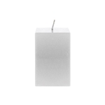 Mega Candles - 2" x 3" Unscented Square Pillar Candle - Silver