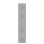 2" x 9" Unscented Square Pillar Candle - Silver