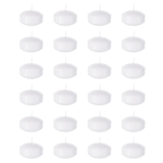 24 pcs 2" Unscented Floating Disc Candle in Bulk - White
