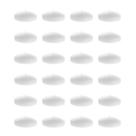 24 pcs 3" Unscented Floating Disc Candle in Bulk - White