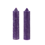 Mega Candles - 2 pcs of 6.75" Unscented Romantic Taper Candles - Purple