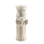 Mega Vases - Praying Angel with Wings Porcelain Round Vase - Matte White