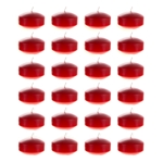 24 pcs 2" Unscented Floating Disc Candle in Bulk - Red