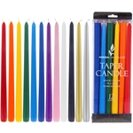 12 pcs 12" Unscented Taper Candle - Asst