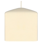 3" x 3" Unscented Dome Top Square Pillar Candle - Ivory