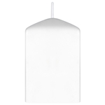 Mega Candles - 2" x 3" Unscented Dome Top Square Pillar Candle - White