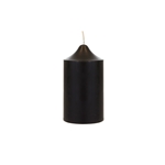 Mega Candles - 2" x 3" Unscented Round Dome Top Pillar Candle - Black