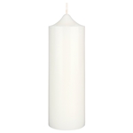 Mega Candles - 2" x 6" Unscented Round Bell Top Pillar Candle - White