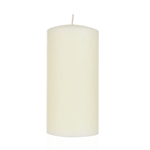 3" x 6" Unscented Round Glazed Pillar Candle - Ivory