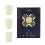 12 pcs 15 Hours Unscented Votive Candle - Ivory