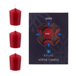 12 pcs 15 Hours Unscented Votive Candle - Red
