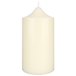 3" x 6" Unscented Round Bell Top Pillar Candle - Ivory