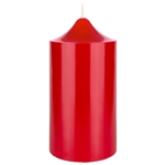 3" x 6" Unscented Round Dome Top Pillar Candle - Red