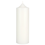 Mega Candles - 3" x 9" Unscented Round Bell Top Pillar Candle - White