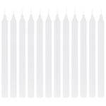 12 pcs 10" Unscented Straight Taper Candle in White Box - White