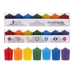 Mega Candles - 7 pcs 15 Hours Unscented Chakra Votive Candle - Assorted