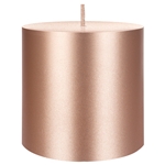 Mega Candles - 3" x 3" Unscented Round Pillar Candle - Rose Gold