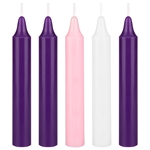 Mega Candles - 5 pcs 5" Unscented Advent Taper Candle - Assorted
