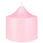 3" x 3" Unscented Round Bell Top Pillar Candle - Pink