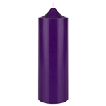 3" x 9" Unscented Round Bell Top Pillar Candle - Purple