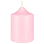Mega Candles - 2" x 3" Unscented Round Bell Top Pillar Candle - Pink