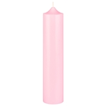 2" x 9" Unscented Round Bell Top Pillar Candle - Pink